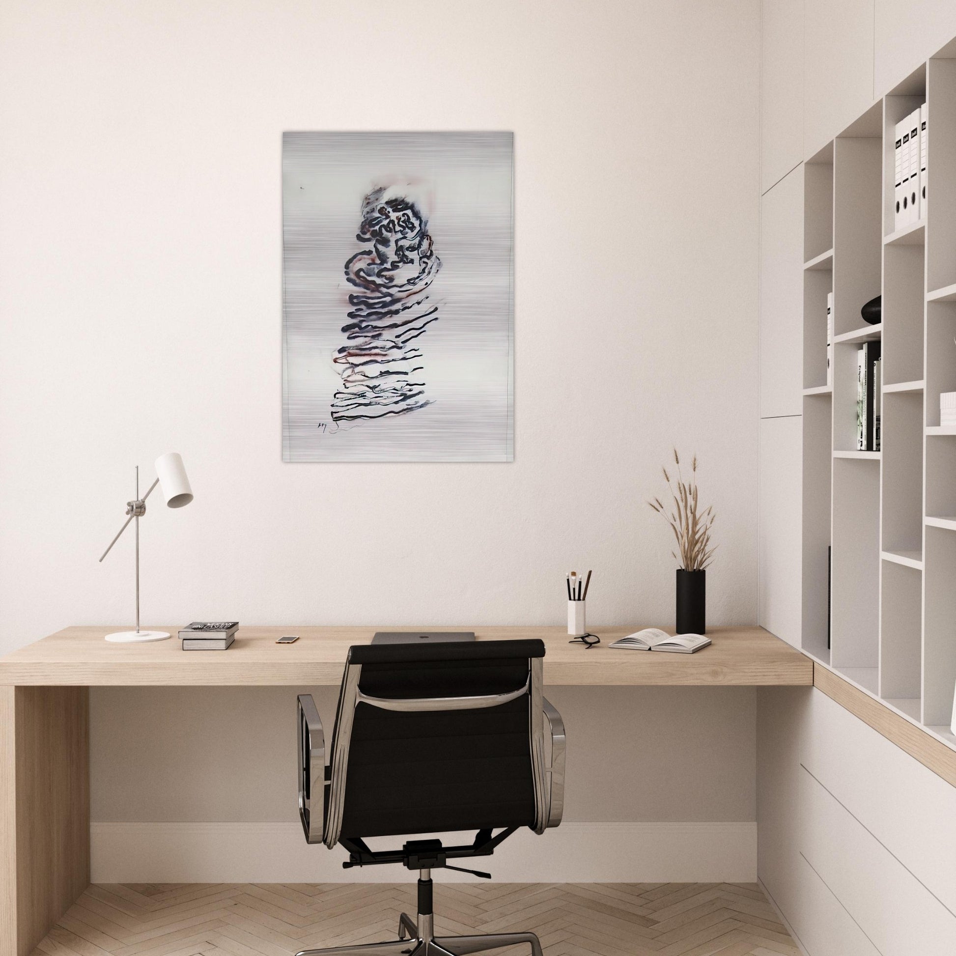 Untitled - 1970 - Henri Michaux Brushed Aluminum Print - 70x100 cm / 28x40 inches | Henri Michaux Aluminum Print | Henri Michaux Prints