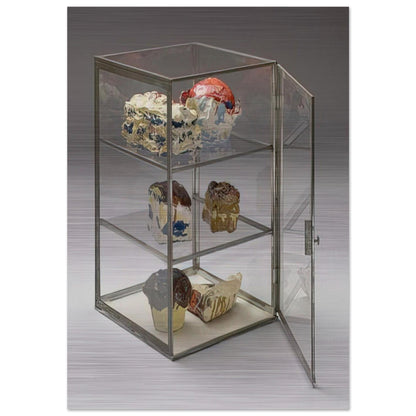 PASTRY CASE 1961 - Claes Oldenburg Brushed Aluminum Print - 70x100 cm / 28x40 inches | Claes Oldenburg Aluminum Print | Claes Oldenburg Prints