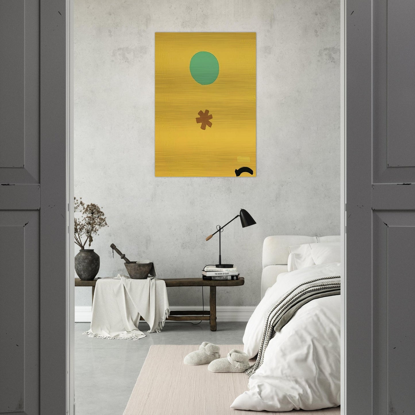 Black Note - 1971 - Adolph Gottlieb Brushed Aluminum Print - 70x100 cm / 28x40 inches | Adolph Gottlieb Aluminum Print | Adolph Gottlieb Prints