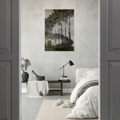 Poplars at Giverny - claude monet Brushed Aluminum Print - 70x100 cm / 28x40 inches | claude monet Aluminum Print | claude monet Prints