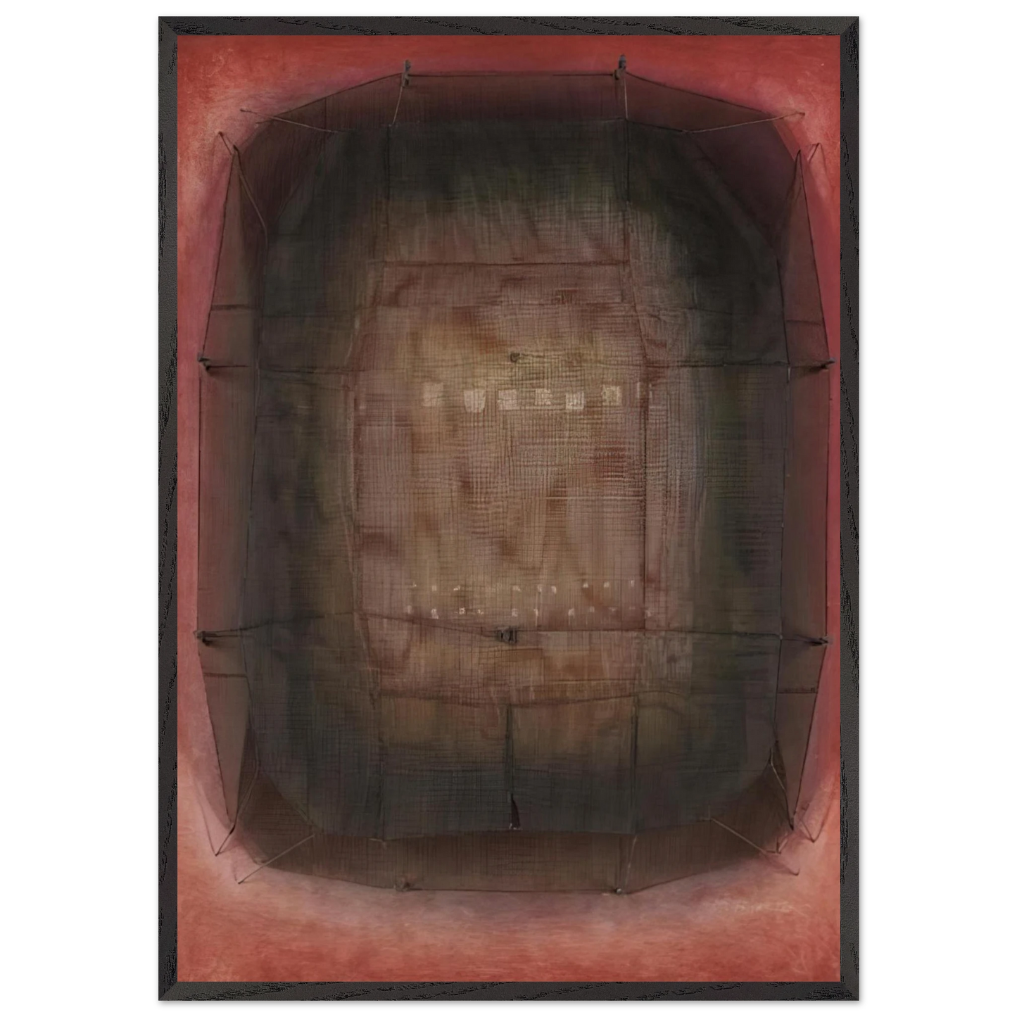 Espejo Purpura - Art Informel - Manuel Rivera 70x100 cm / 28x40 inches Framed Art Print – Black Wooden Frame