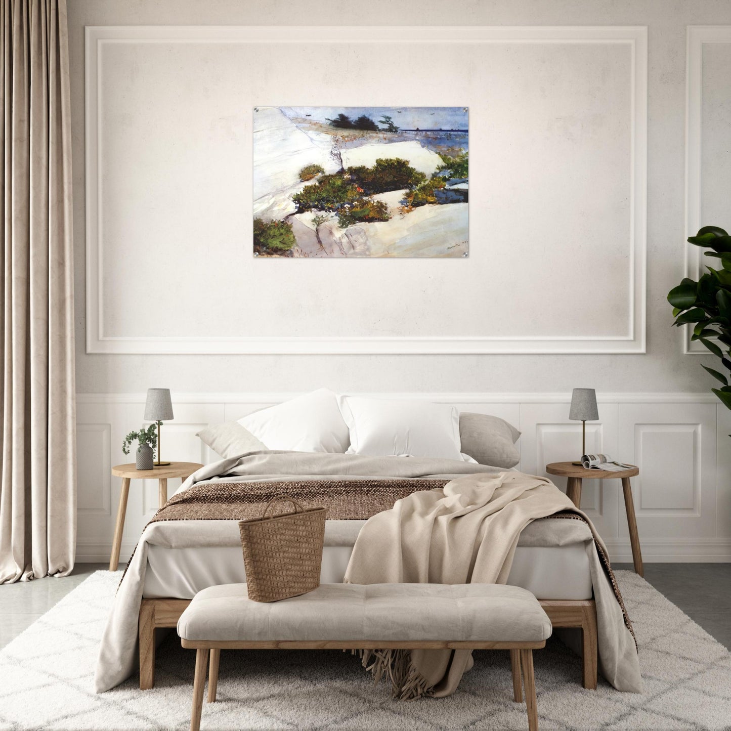MAINE CLIFFS - Winslow Homer Acrylic Print - 70x100 cm / 28x40″ inches | Winslow Homer Wall Art | Winslow Homer Prints
