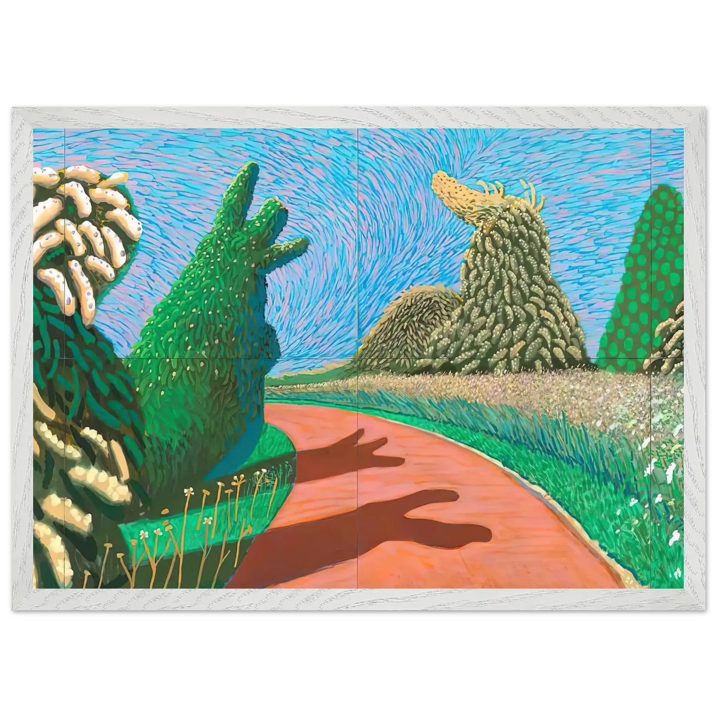 David Hockney - David Hockney Wall art - 40x50 cm / 16x20 Inches - Premium Wooden Framed Poster With Fine Art Paper - Wood frame