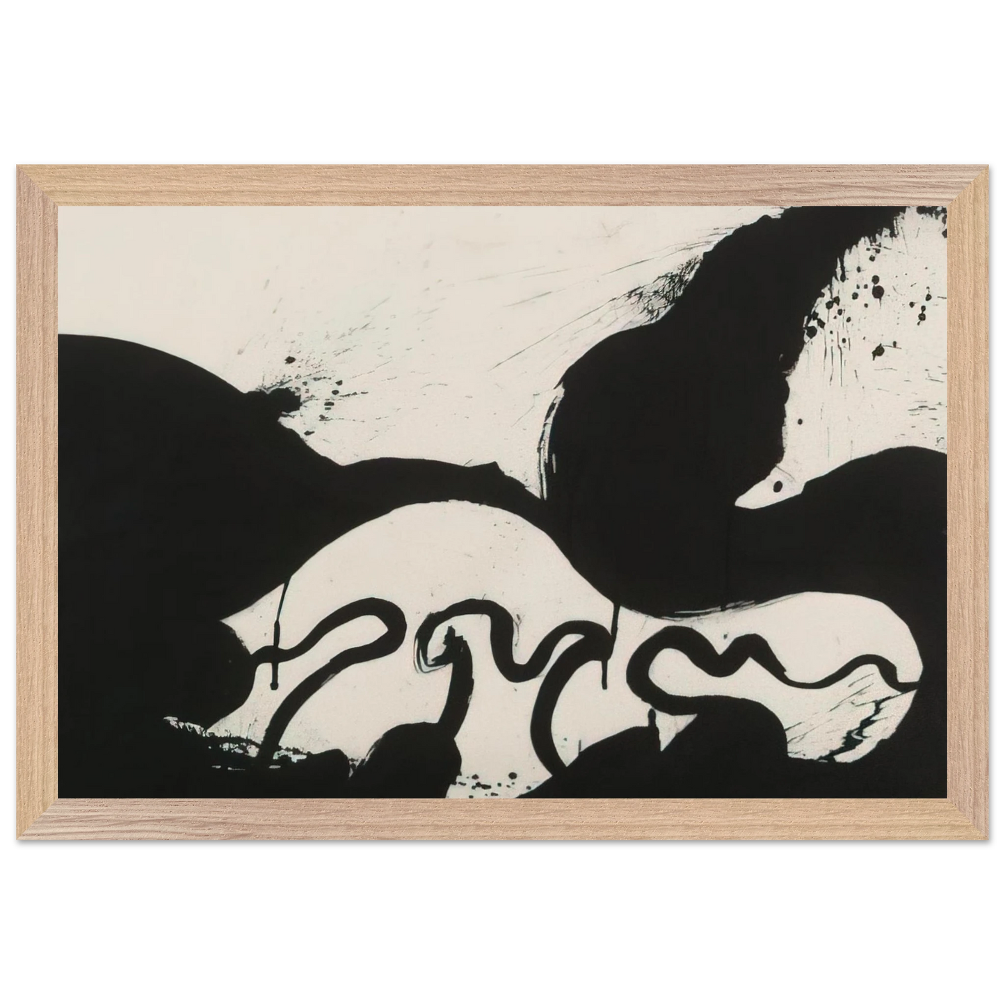 Helen Frankenthaler - Untitled - 1973 Wall art - 20x25 cm / 8x10 inches - Premium Wooden Framed Poster With Fine Art Paper-canvas - Black frame
