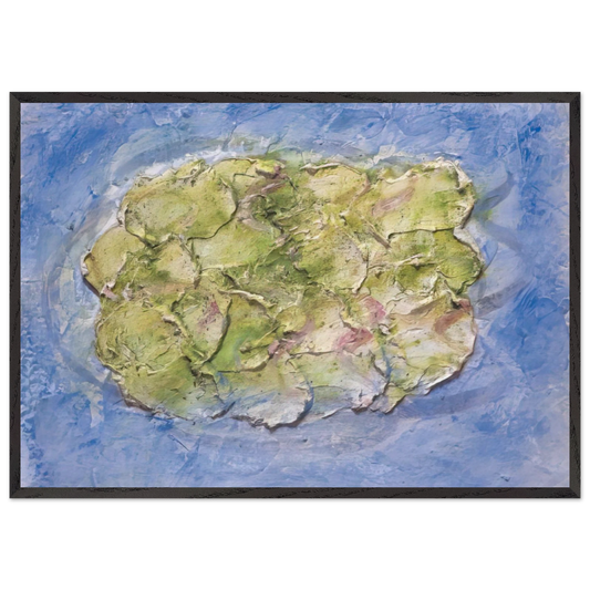 Frog Pond - 1957 - Piero Manzoni 70x100 cm / 28x40 inches Framed Art Print – Black Wooden Frame