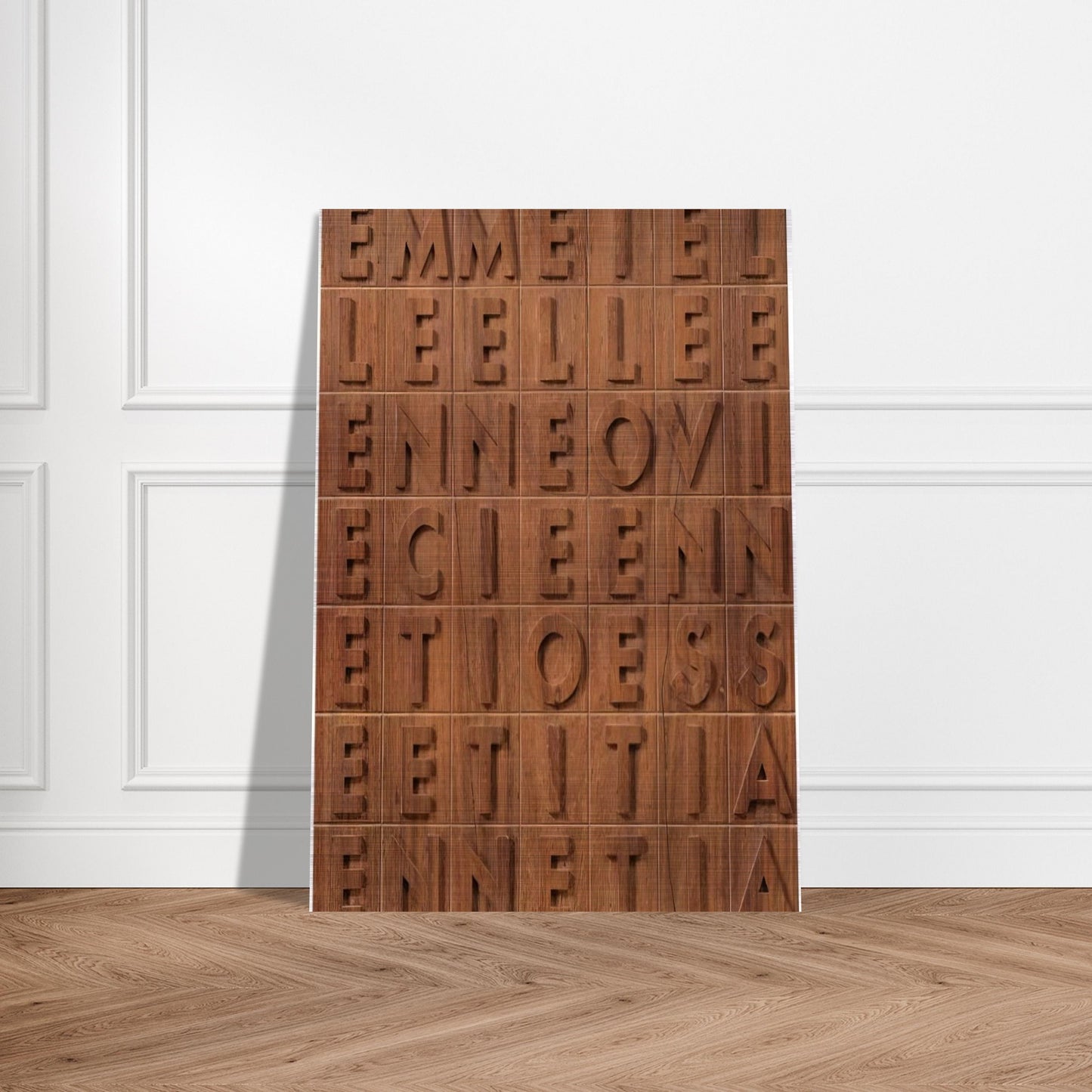 EMME I ELLE 1970 - Alighiero Boetti Brushed Aluminum Print - 70x100 cm / 28x40 inches | Alighiero Boetti Aluminum Print | Alighiero Boetti Prints