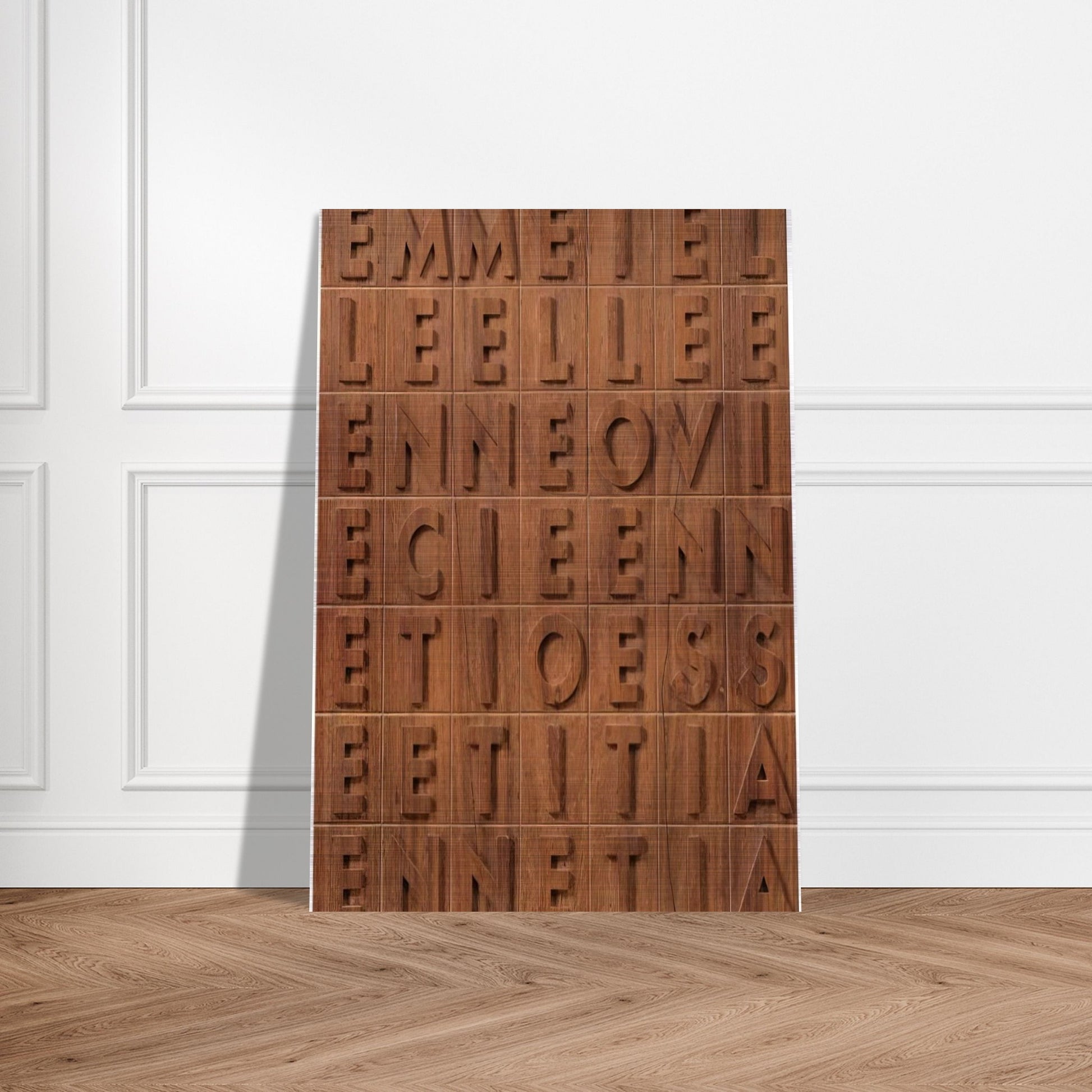 EMME I ELLE 1970 - Alighiero Boetti Brushed Aluminum Print - 70x100 cm / 28x40 inches | Alighiero Boetti Aluminum Print | Alighiero Boetti Prints