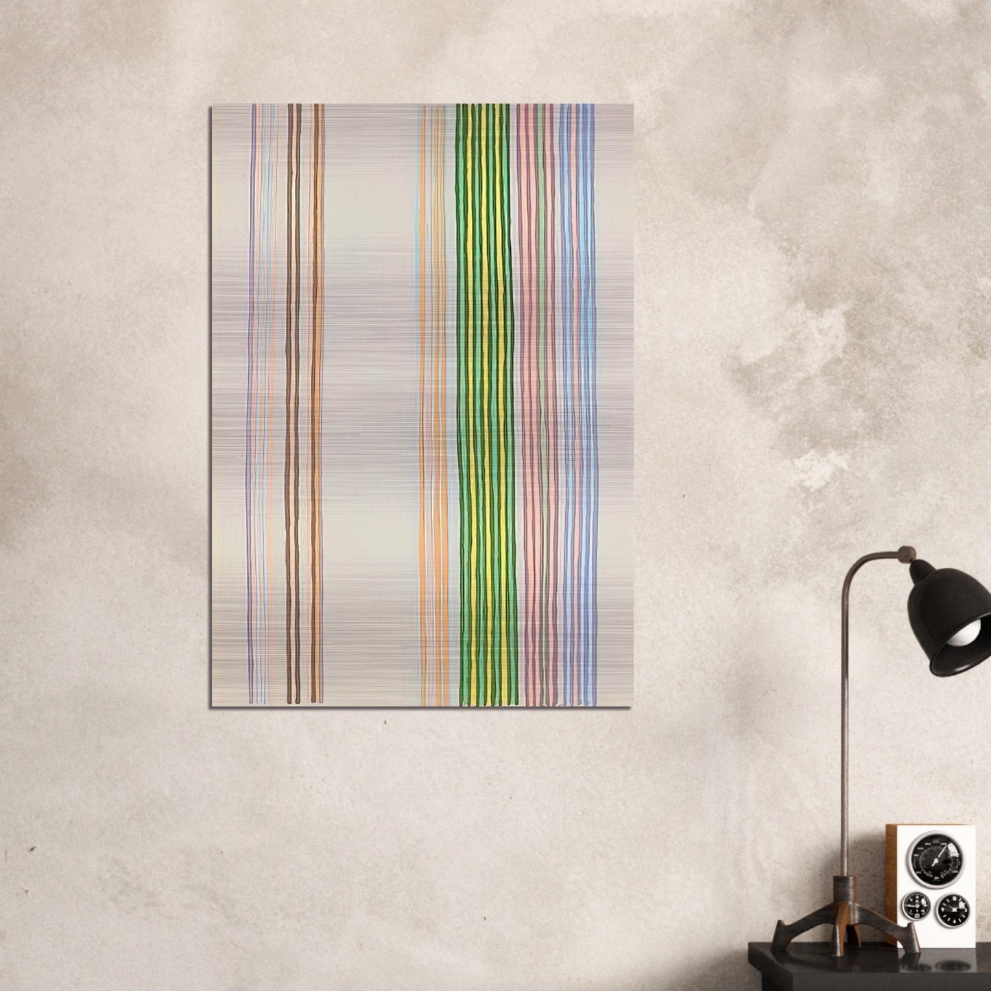 Royal Curtain - 1980 - Gene Davis Brushed Aluminum Print - 70x100 cm / 28x40 inches | Gene Davis Aluminum Print | Gene Davis Prints