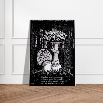 EMBLEMATA TOADSTOOL - MC Escher Brushed Aluminum Print - 70x100 cm / 28x40 inches | MC Escher Aluminum Print | MC Escher Prints