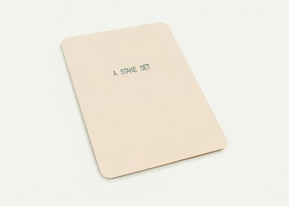 A Stake Set - 1969 By Lawrence Weiner Pack of 10 Post Cards | Lawrence Weiner Post Cards | A6 (10.5 x 14.8 cm) - 4.1 x 5.8 inches
