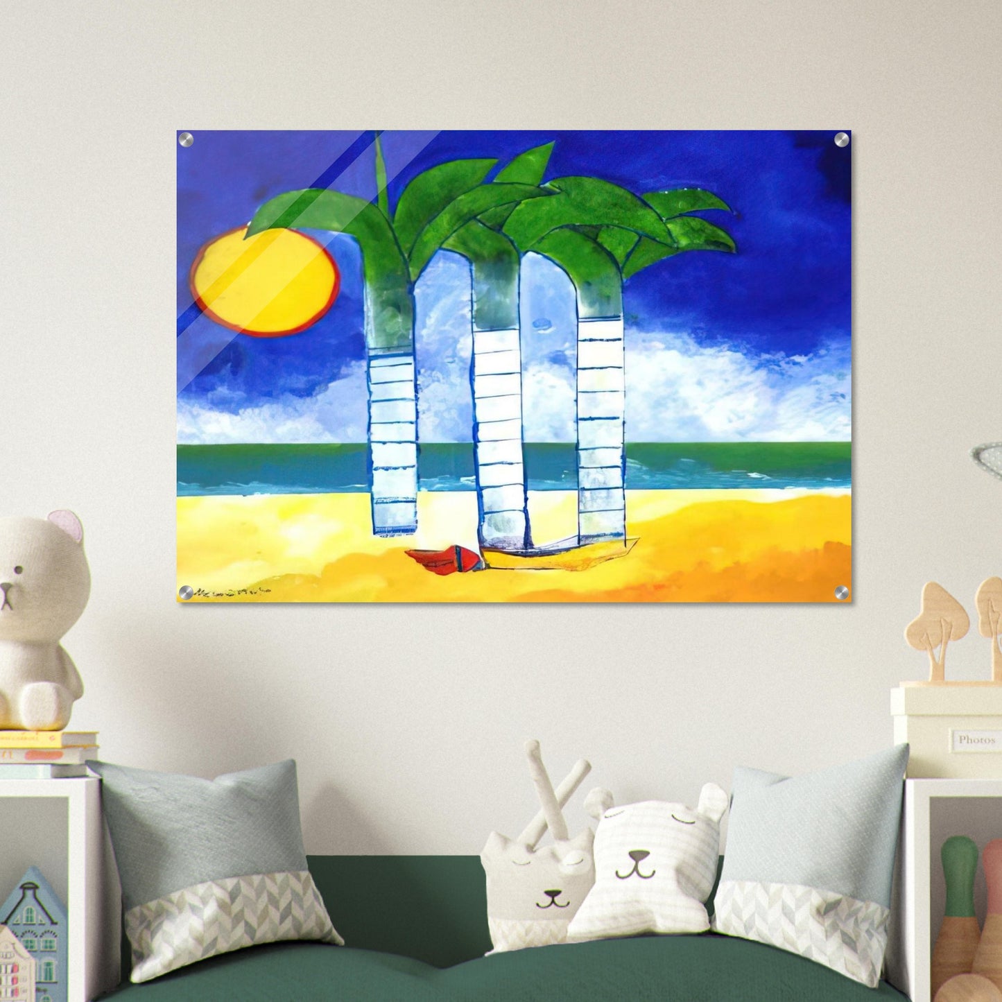 Paisagem - Naïve Art Primitivism - Aldemir Martins Acrylic Print - 70x100 cm / 28x40″ inches