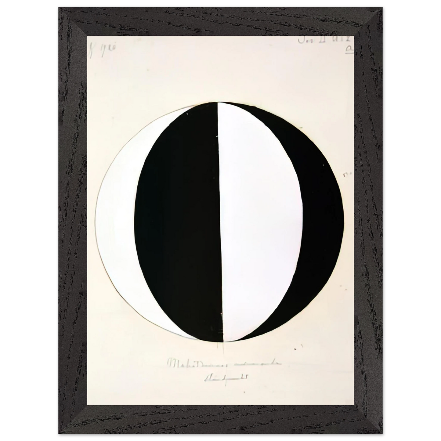Hilma af Klint - THE MAHATMAS PRESENT STANDING POINT SERIES II NO 2A 1920 Wall art - 21x29.7 cm / 8x12" - Fine Art Poster-canvas - -