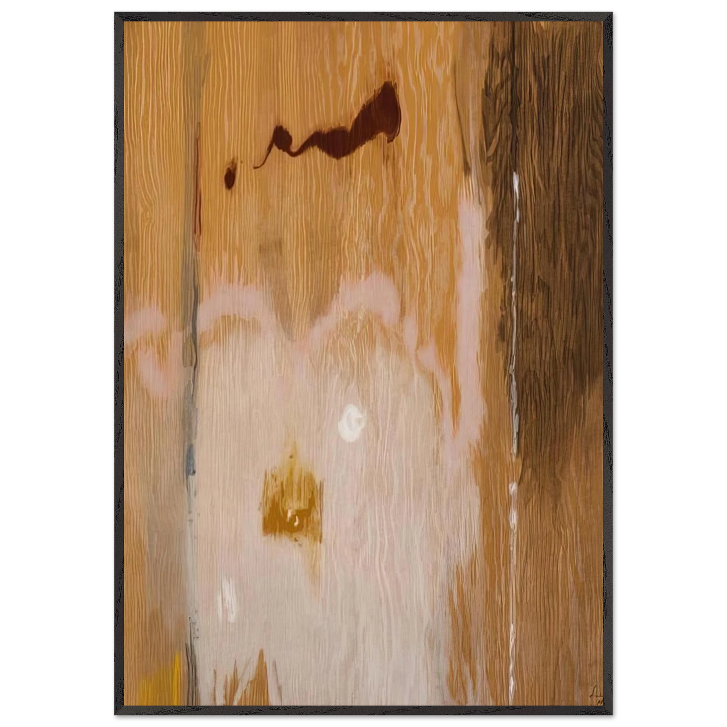 Helen Frankenthaler - Tales of Genji VI - 1998 Wall art - 28x43  cm / XL (11x17 inches) - Premium Wooden Framed Poster With Fine Art Paper-canvas - Wood frame