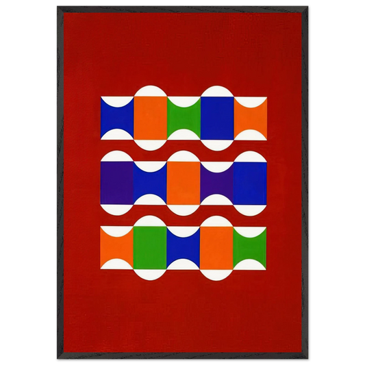 Anti-corpi cilindrici - 2006 - Tomas Maldonado 70x100 cm / 28x40 inches Framed Art Print – Black Wooden Frame