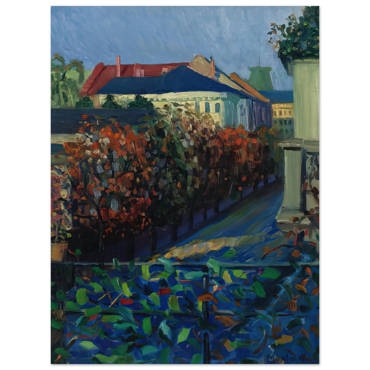 Gabriele Munter - BLICK AUS DER BONNER WOHNUNG  75x100 cm / 30x40inches Fine Art Poster