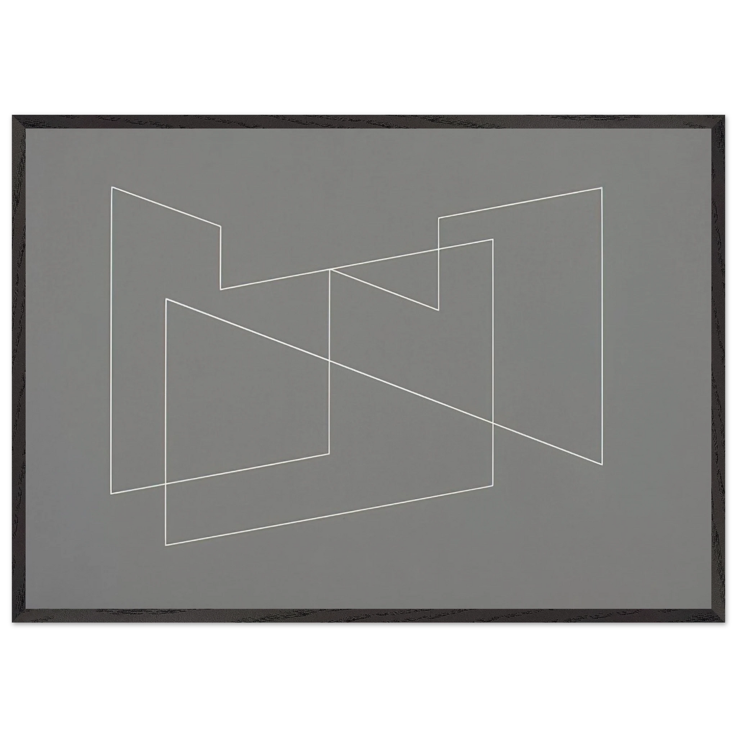 STRUCTURAL INDICATION 1948 - Josef Albers 70x100 cm / 28x40 inches Framed Art Print – Black Wooden Frame