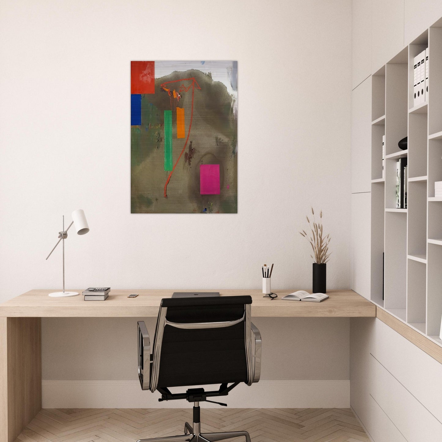 Lonely Journey - Hans Hofmann Brushed Aluminum Print - 70x100 cm / 28x40 inches | Hans Hofmann Aluminum Print | Hans Hofmann Prints