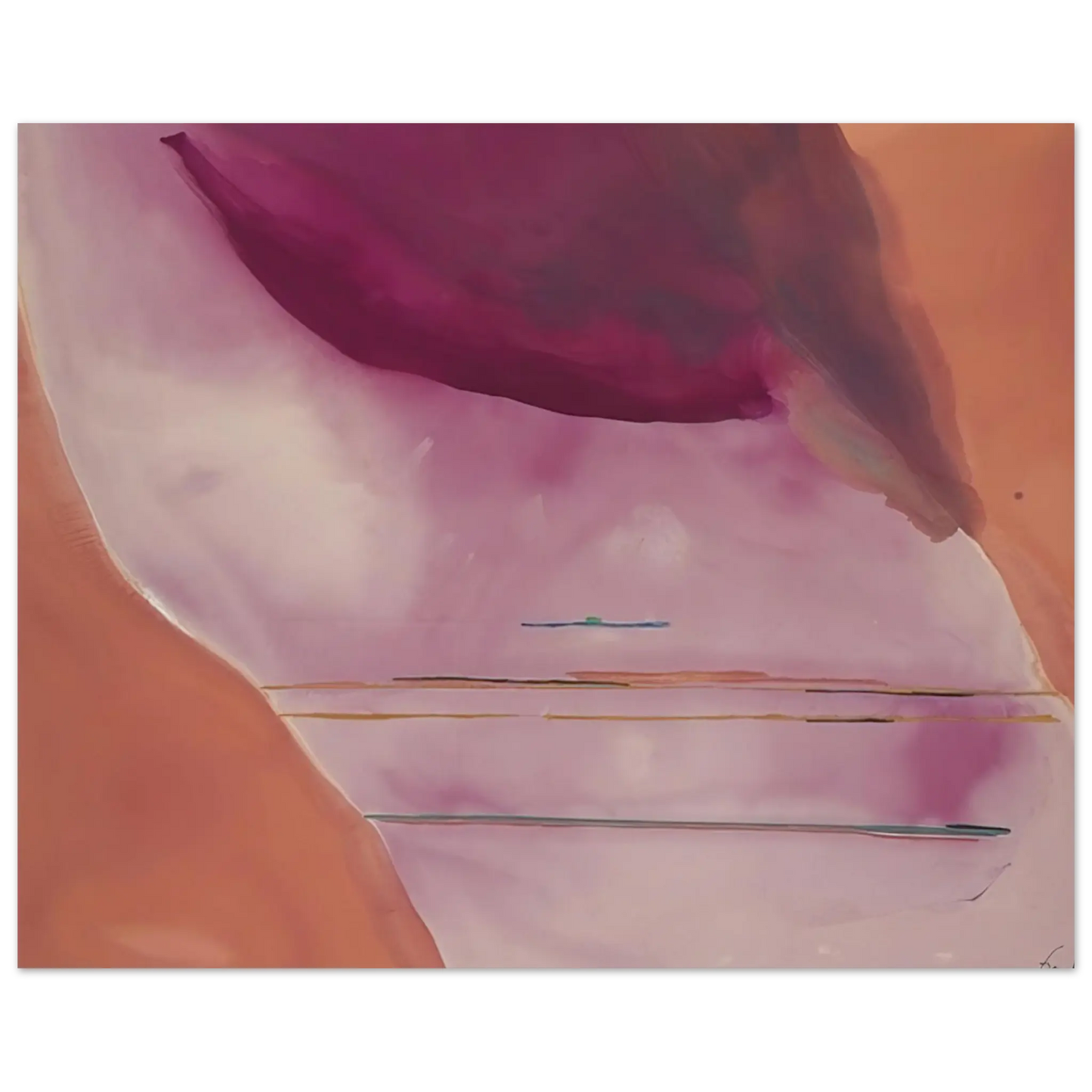 Helen Frankenthaler - Pendulum - 1972 Wall art - 35x35 cm / 14x14 Inches - Fine Art Poster - -