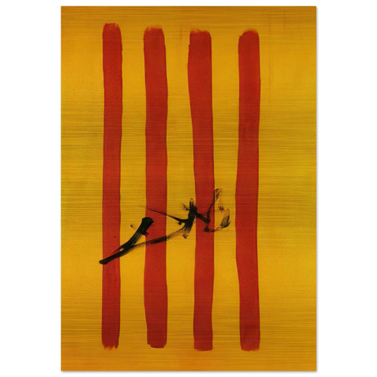 THE DALINIAN SENYERA CATALONIAN NATIONAL FLAG - Salvador Dali Brushed Aluminum Print - 70x100 cm / 28x40 inches | Salvador Dali Aluminum Print | Salvador Dali Prints