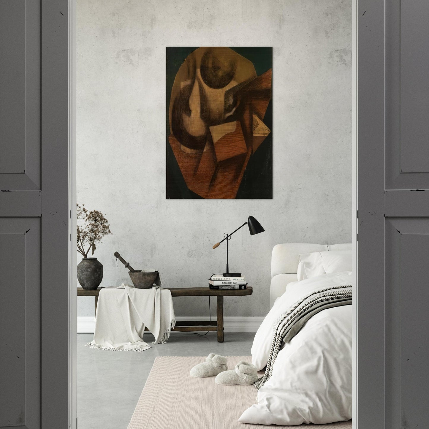 THE GLASS 1914 - Juan Gris Brushed Aluminum Print - 70x100 cm / 28x40 inches | Juan Gris Aluminum Print | Juan Gris Prints