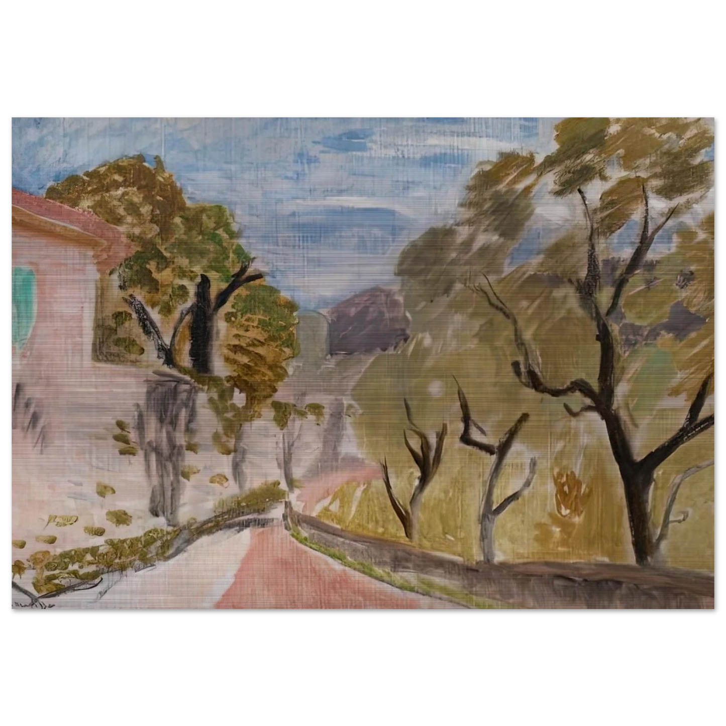 PAYSAGE OU RUE DANS LE MIDI 1918 - Henri Matisse Brushed Aluminum Print - 70x100 cm / 28x40 inches | Henri Matisse Aluminum Print | Henri Matisse Prints