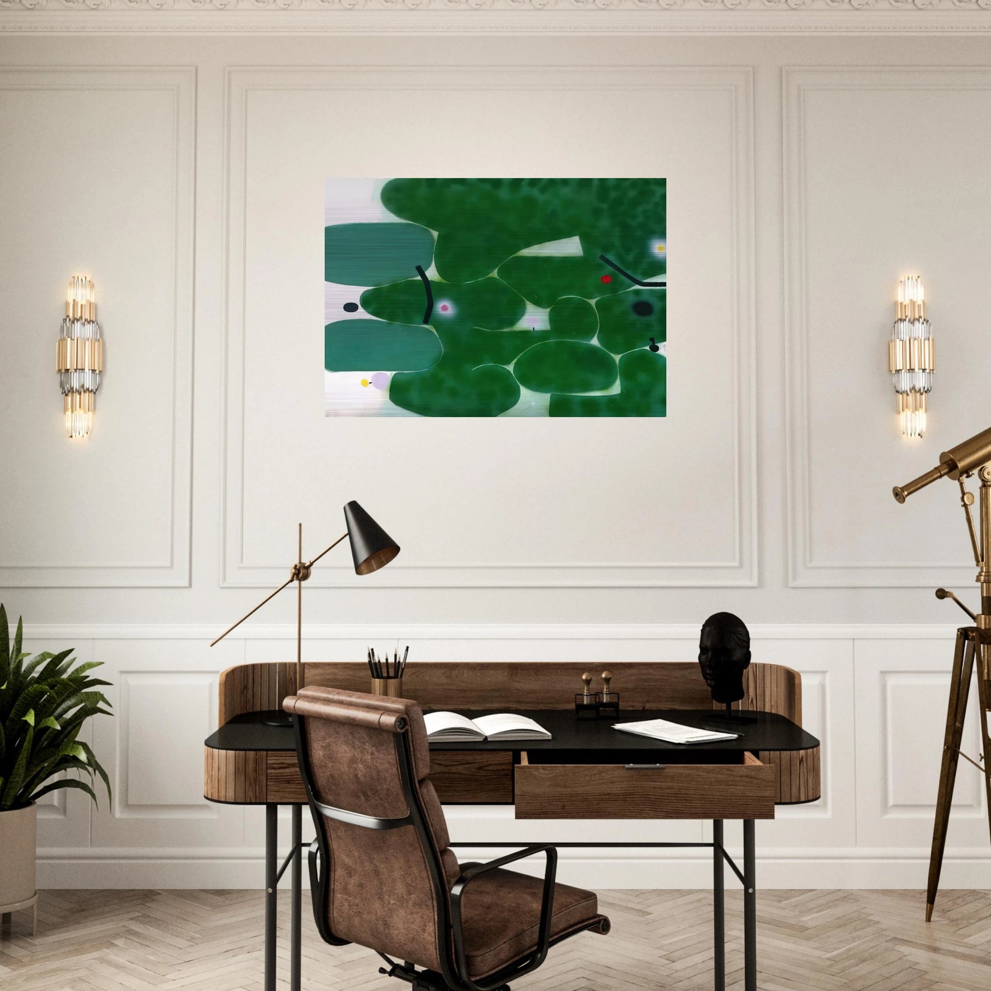 The Green Earth - 1980 - Victor Pasmore Brushed Aluminum Print - 70x100 cm / 28x40 inches | Victor Pasmore Aluminum Print | Victor Pasmore Prints