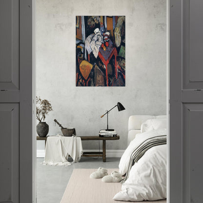 STILL LIFE ON THE RED TABLE 1904 - Andre Derain Brushed Aluminum Print - 70x100 cm / 28x40 inches | Andre Derain Aluminum Print | Andre Derain Prints