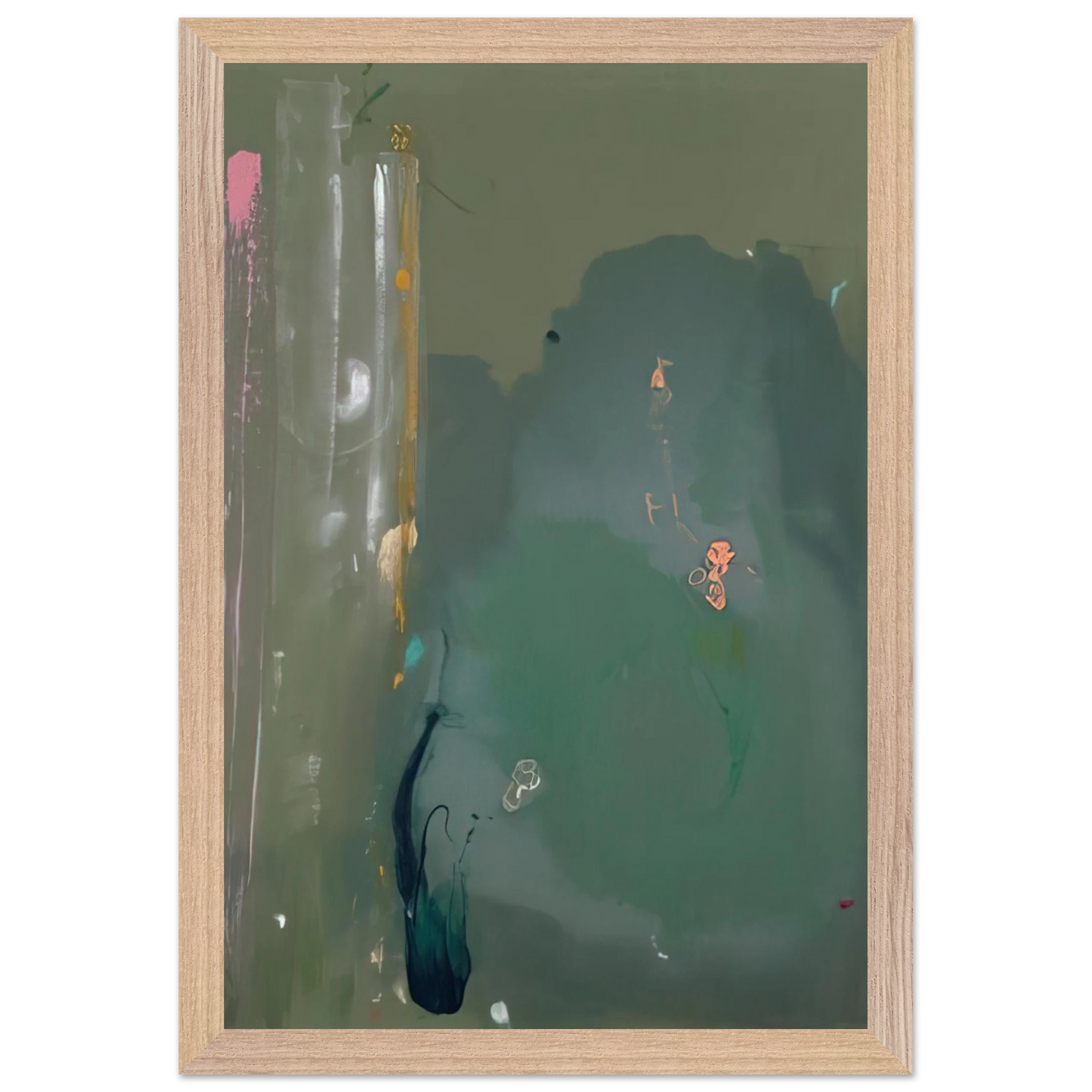 Helen Frankenthaler - CÃƒÆ’Ã‚Â´te d Argent - 1980 Wall art - 70x100 cm / 28x40 inches - Premium Wooden Framed Poster With Fine Art Paper-canvas - Wood frame