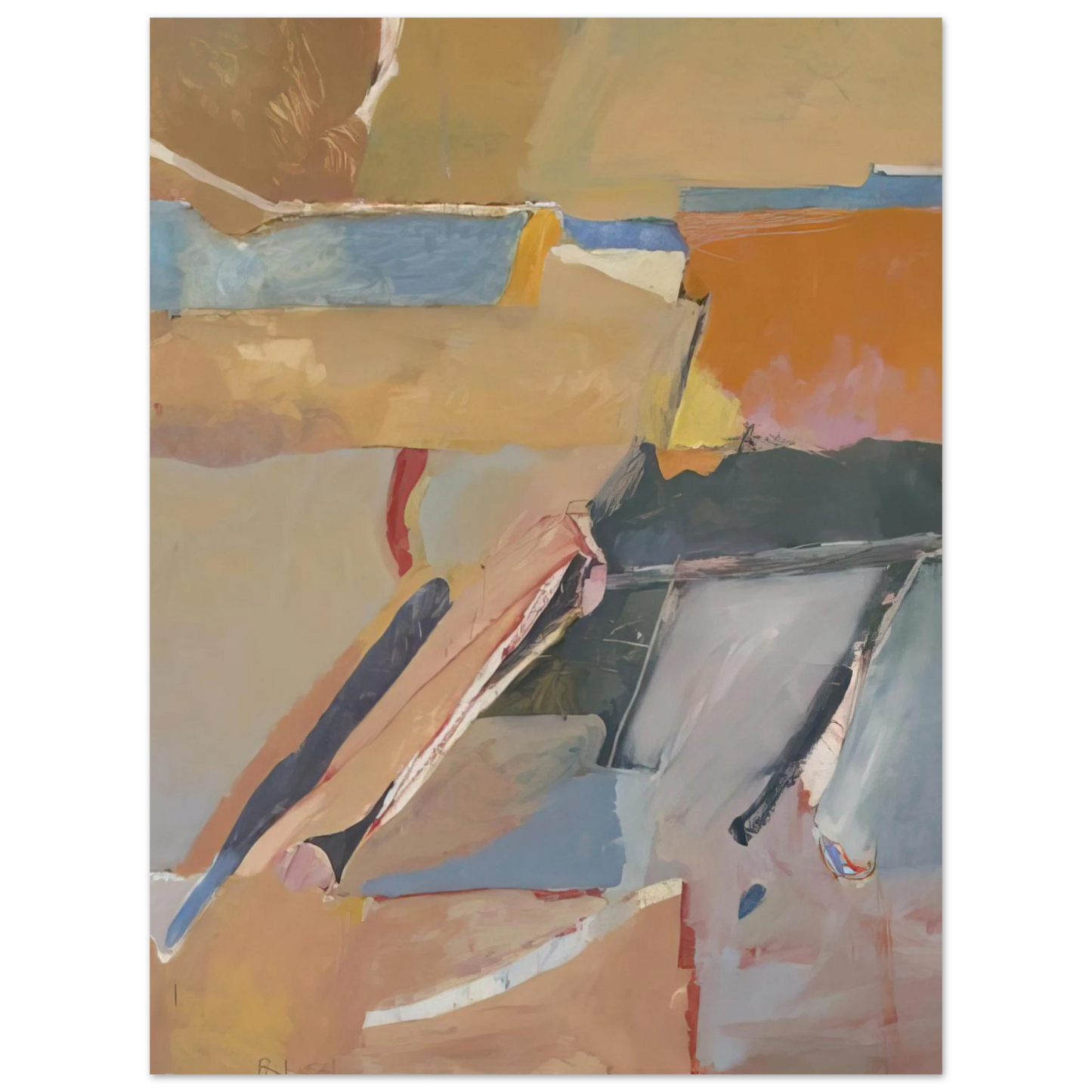 Richard Diebenkorn - Berkeley #8  75x100 cm / 30x40inches Fine Art Poster