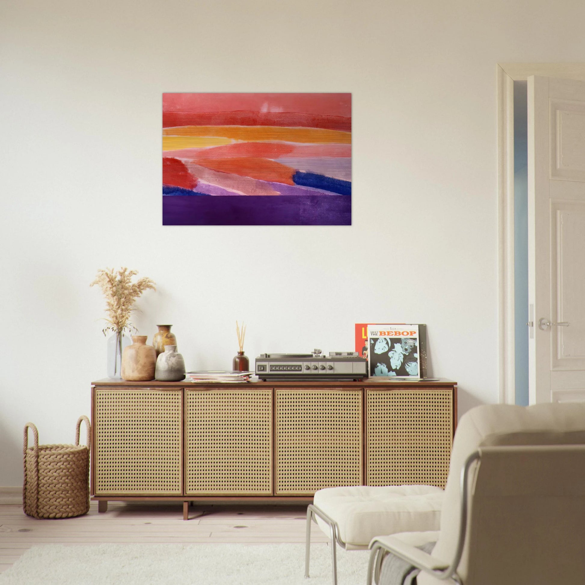 Surface Of Coral - 1981 - Ronnie Landfield Brushed Aluminum Print - 70x100 cm / 28x40 inches | Ronnie Landfield Aluminum Print | Ronnie Landfield Prints