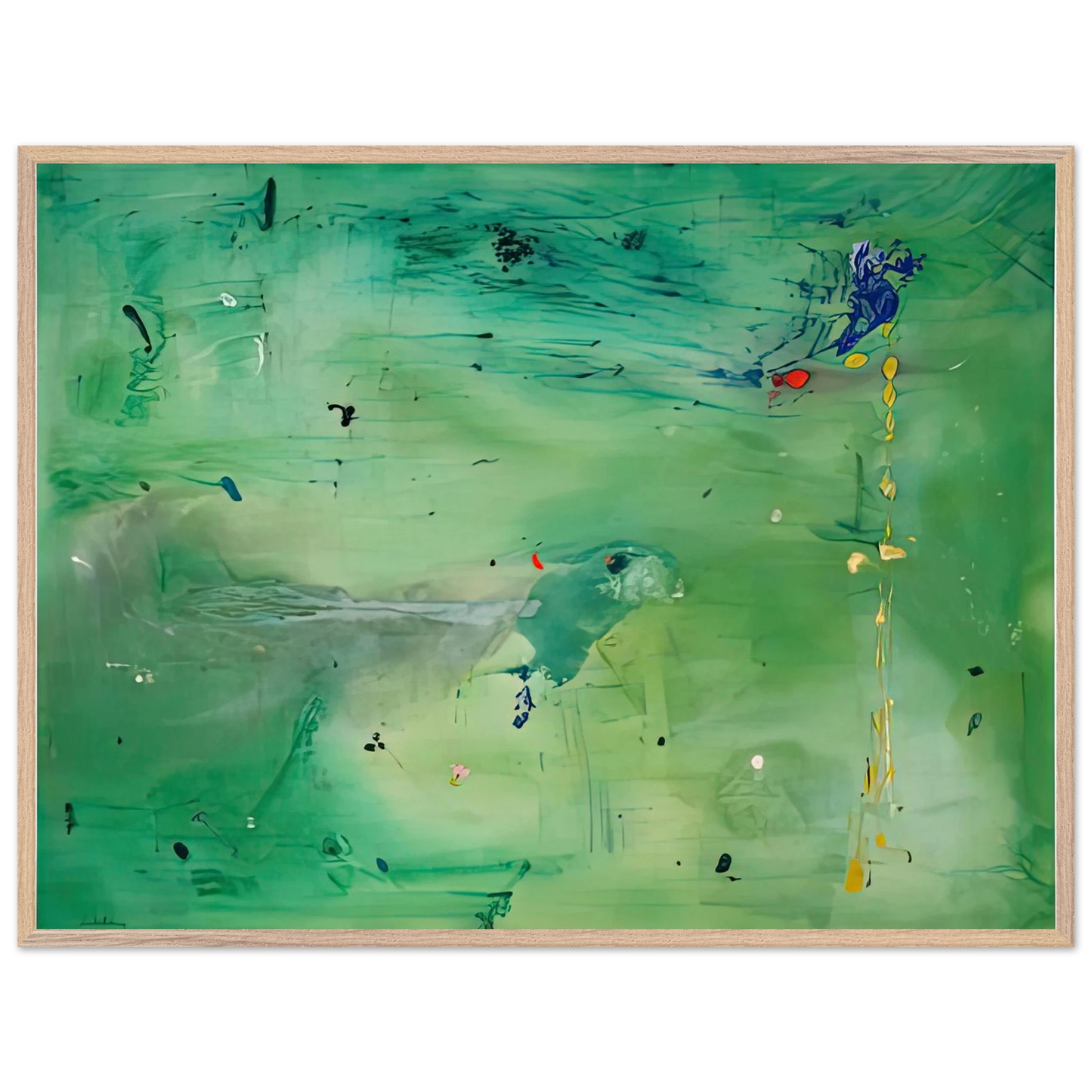 Helen Frankenthaler - A Green Thought in a Green Shade, 1981- Wall Art - 30x40 cm / 12x16 inches - Fine Art Poster-canvas - -