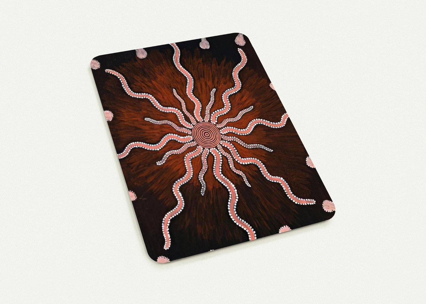 Bush Fire Dreaming at Warlugulong - Native Art By Clifford Possum Tjapaltjarri Pack of 10 Post Cards | Clifford Possum Tjapaltjarri Post Cards | A6 (10.5 x 14.8 cm) - 4.1 x 5.8 inches
