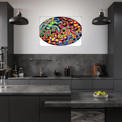 MONKEY PUZZLE 1988 - Keith Haring Acrylic Print - 70x100 cm / 28x40″ inches | Keith Haring Art For Sale