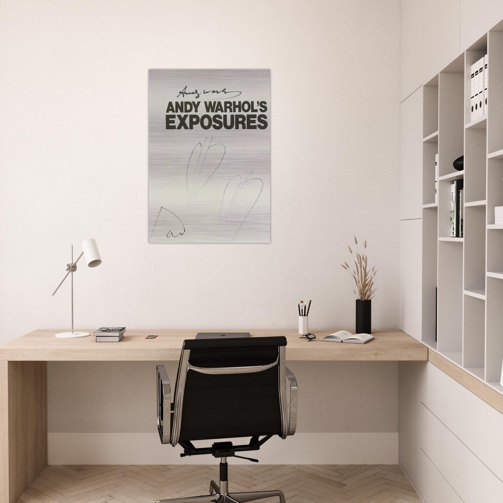 Butterfly Hearths  Andy Warhol's Exposures  - Andy Warhol Brushed Aluminum Print - 70x100 cm / 28x40 inches | Andy Warhol Aluminum Print | Andy Warhol Prints
