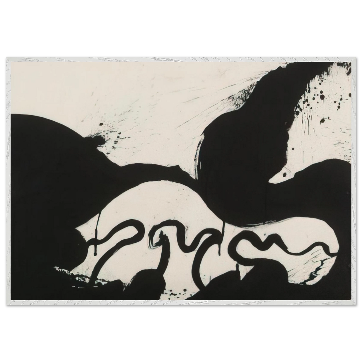 Helen Frankenthaler - Untitled - 1973 Wall art - A1 (59.4 x 84.1  cm) - Premium Wooden Framed Poster With Fine Art Paper-canvas - White frame