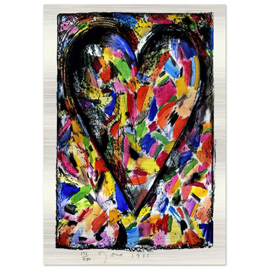 CONFETTI HEART 1985 - Jim Dine Brushed Aluminum Print - 70x100 cm / 28x40 inches | Jim Dine Aluminum Print | Jim Dine Prints