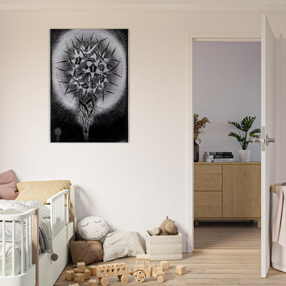 PRICKLY FLOWER - MC Escher Brushed Aluminum Print - 70x100 cm / 28x40 inches | MC Escher Aluminum Print | MC Escher Prints