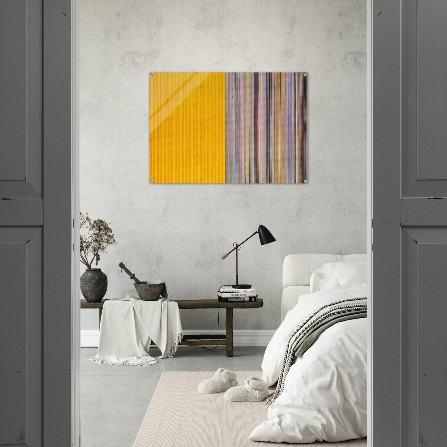 Half Lemon - 1969 - Gene Davis Acrylic Print - 70x100 cm / 28x40″ inches