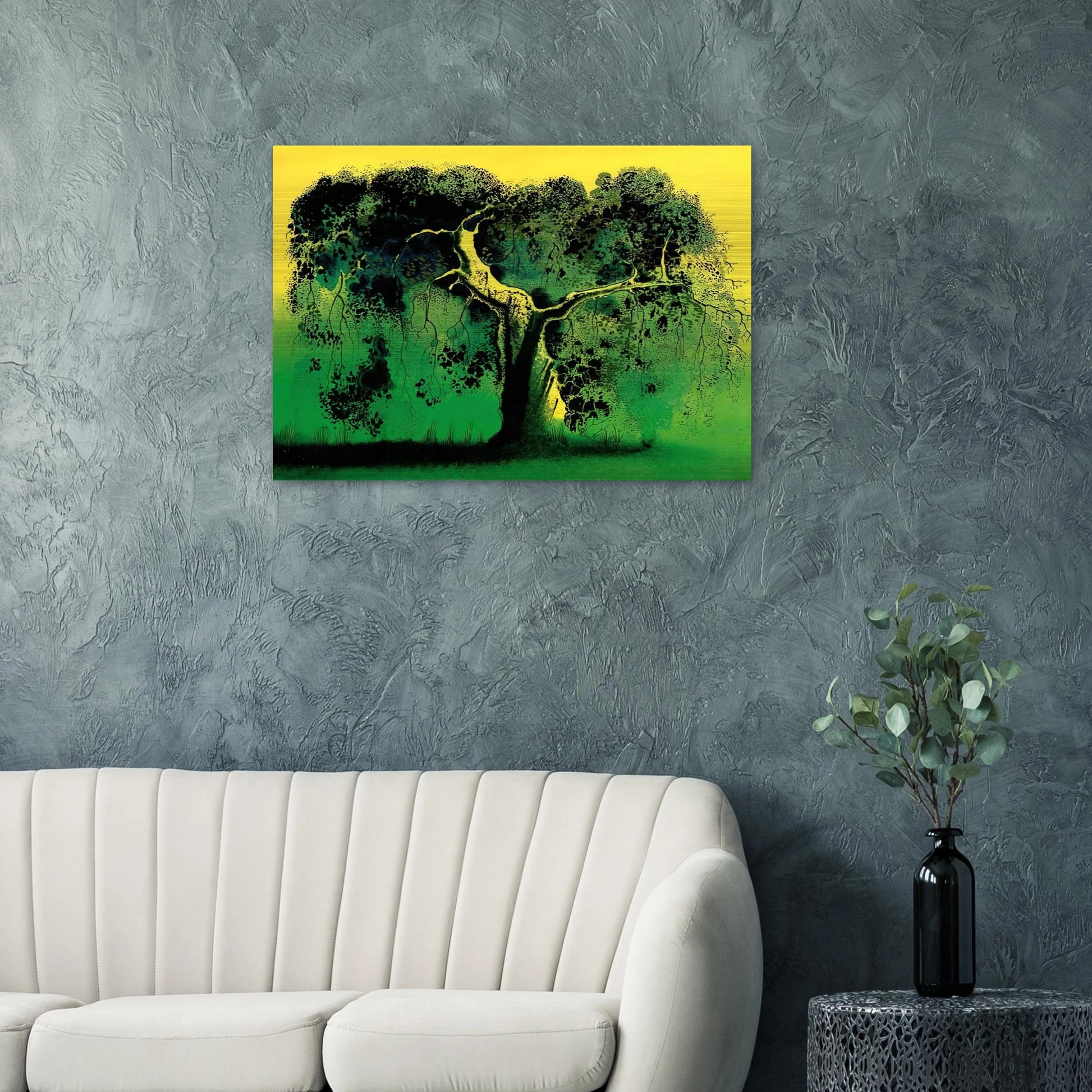 Sycamore - Eyvind Earle Brushed Aluminum Print - 70x100 cm / 28x40 inches | Eyvind Earle Aluminum Print | Eyvind Earle Prints