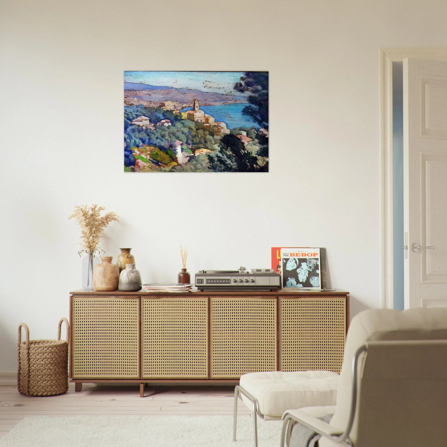 MORTULA AT GRIMALDI - Theo van Rysselberghe Brushed Aluminum Print - 70x100 cm / 28x40 inches | Theo van Rysselberghe Aluminum Print | Theo van Rysselberghe Prints