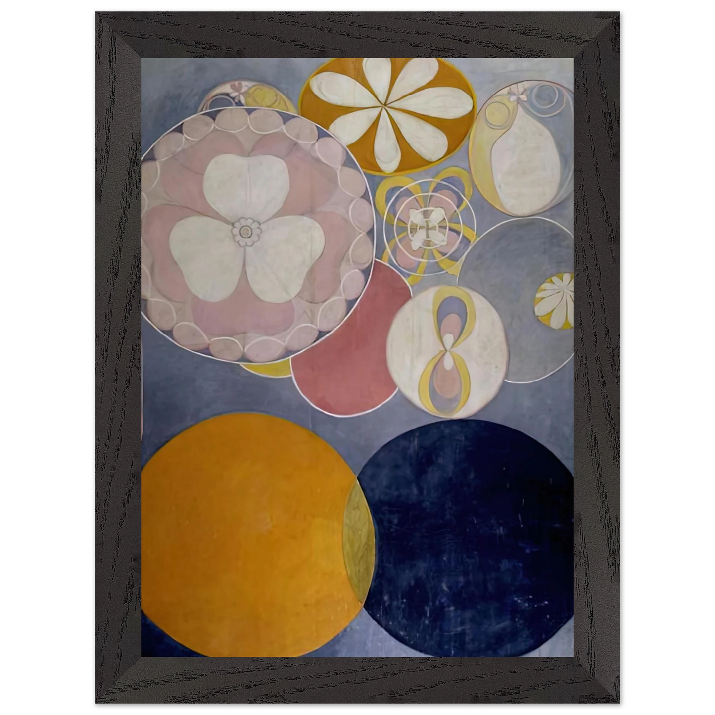 Hilma af Klint - DE TIO ST RSTA N 2 BARNAALDERN 1907 Wall art - 40x50 cm / 16x20 inches - Premium Wooden Framed Poster With Fine Art Paper-canvas - Wood frame