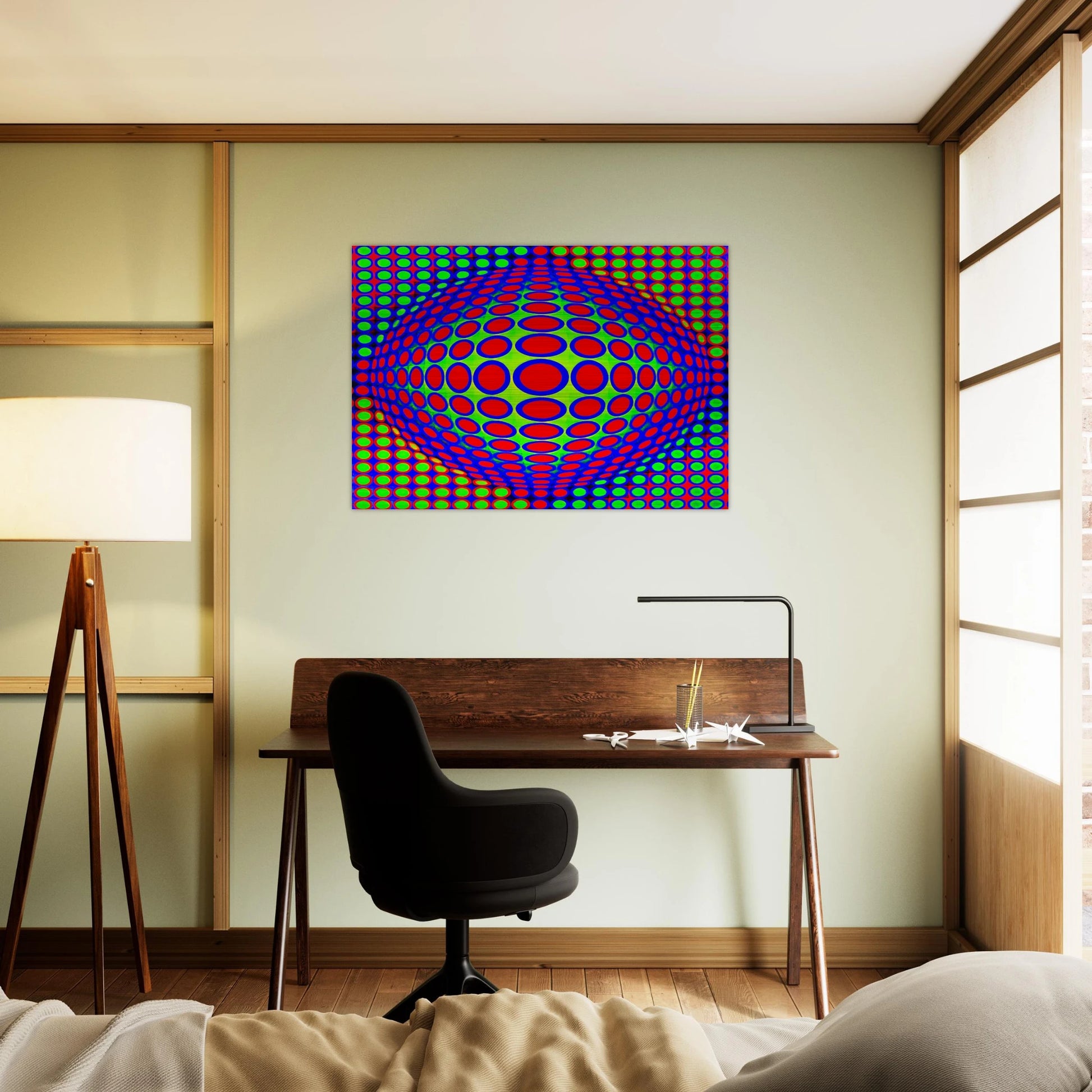 Vega 200 - 1968 - Victor Vasarely Brushed Aluminum Print - 70x100 cm / 28x40 inches | Victor Vasarely Aluminum Print | Victor Vasarely Prints