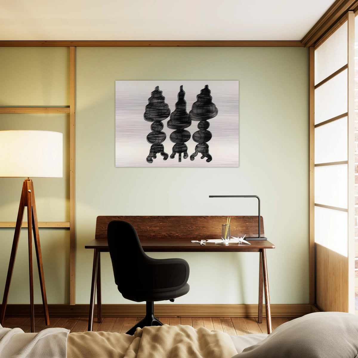 3 Cakes on Swivel Chairs - 1971 - Dieter Roth Brushed Aluminum Print - 70x100 cm / 28x40 inches | Dieter Roth Aluminum Print | Dieter Roth Prints