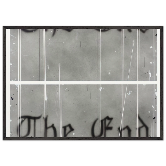 THE END 1 1993 - Edward Ruscha 70x100 cm / 28x40 inches Framed Art Print – Black Wooden Frame