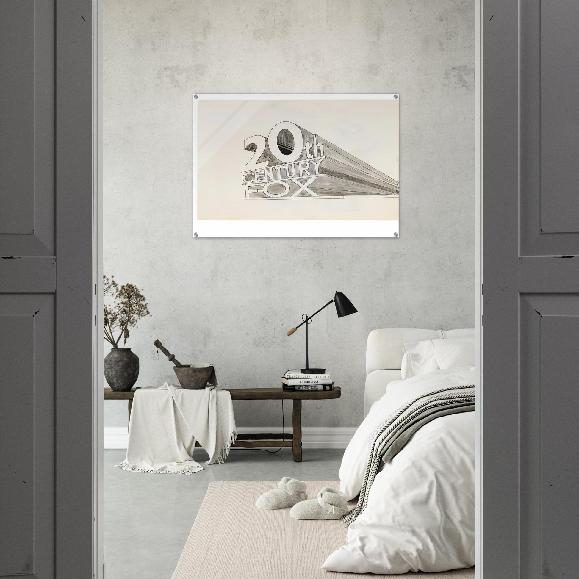 TRADEMARK STUDY 5 1962 - Edward Ruscha Acrylic Print - 70x100 cm / 28x40″ inches | Edward Ruscha Wall Art | Edward Ruscha Prints