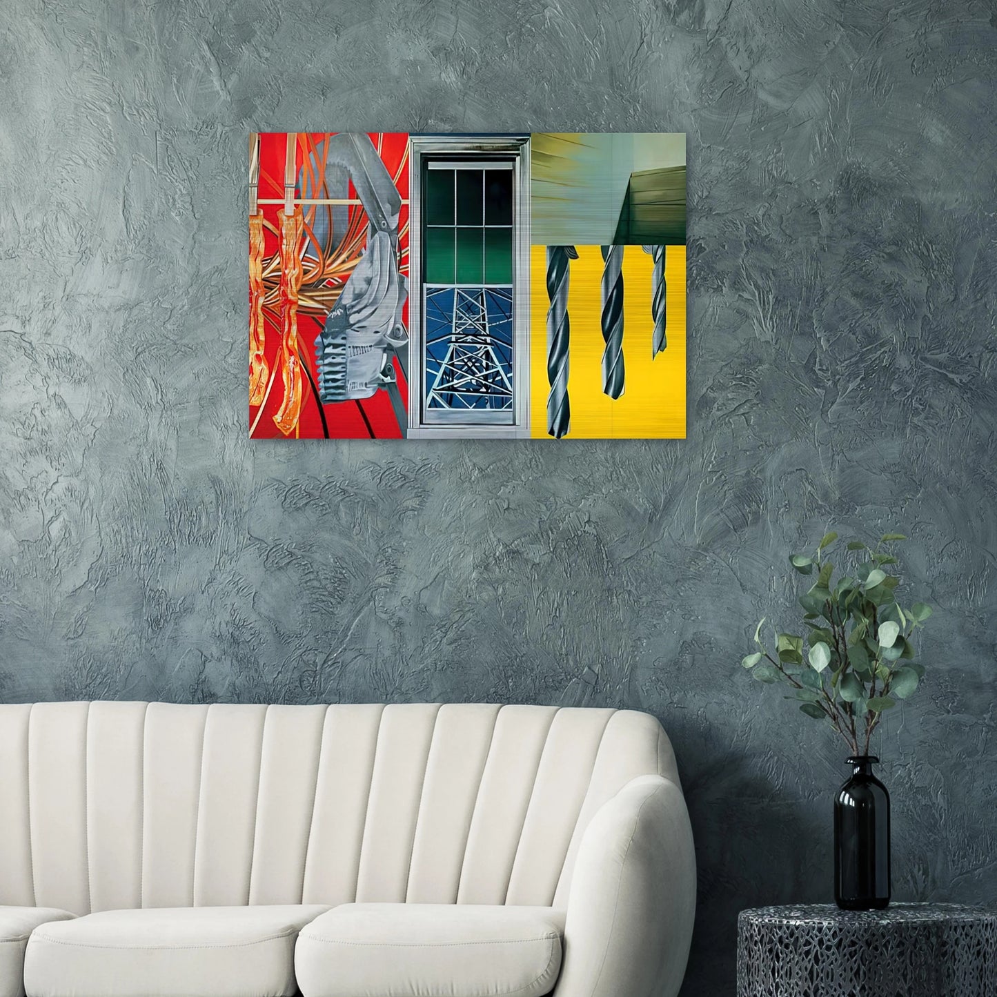 Industrial Cottage - James Rosenquist Brushed Aluminum Print - 70x100 cm / 28x40 inches | James Rosenquist Aluminum Print | James Rosenquist Prints