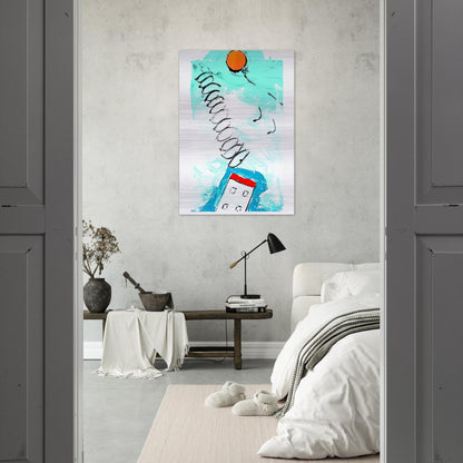 Untitled - 1990 - Mario Schifano Brushed Aluminum Print - 70x100 cm / 28x40 inches | Mario Schifano Aluminum Print | Mario Schifano Prints