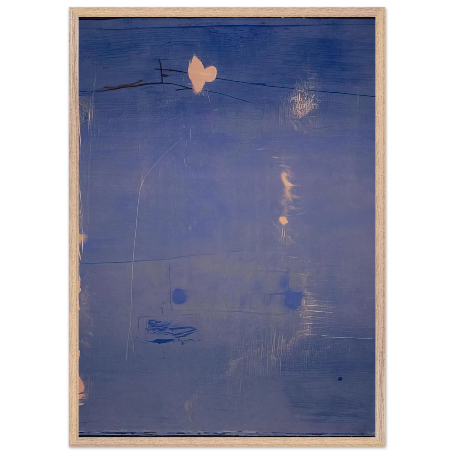 Helen Frankenthaler - Cameo - 1980 Wall art - 21x29.7 cm / 8x12" - Premium Wooden Framed Poster With Fine Art Paper-canvas - White frame