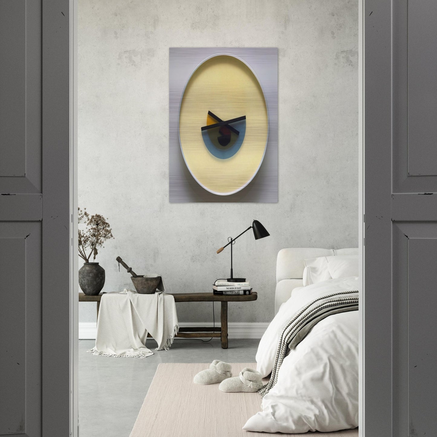 L'Ora X Clock - 1945 - Bruno Munari Brushed Aluminum Print - 70x100 cm / 28x40 inches | Bruno Munari Aluminum Print | Bruno Munari Prints