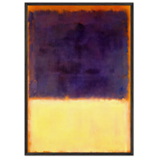Red Orange Tan and Purple - 1954 - Mark Rothko 70x100 cm / 28x40 inches Framed Art Print – Black Wooden Frame